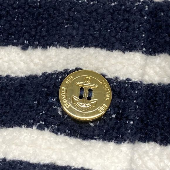 Dior/christian Dior Jacket Size I 40 Women's Marinière Short Sleeve Jacket - Picture 10 of 10